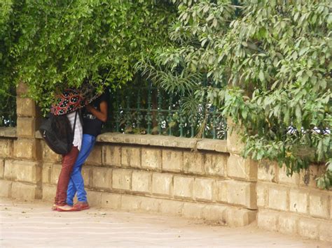 Desi couple making out in park